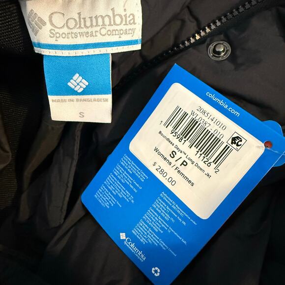 NWT Columbia Women’s Boundless Days Long Down Jacket, Black, S 2085141 - Picture 11 of 13